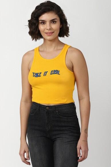 graphic regular fit cropped tank tops