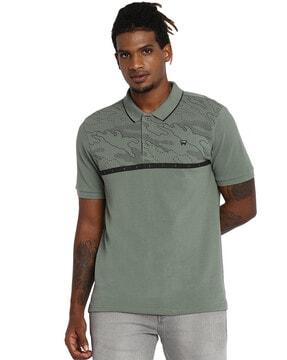 graphic regular fit polo t-shirt