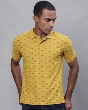 graphic regular fit polo t-shirt