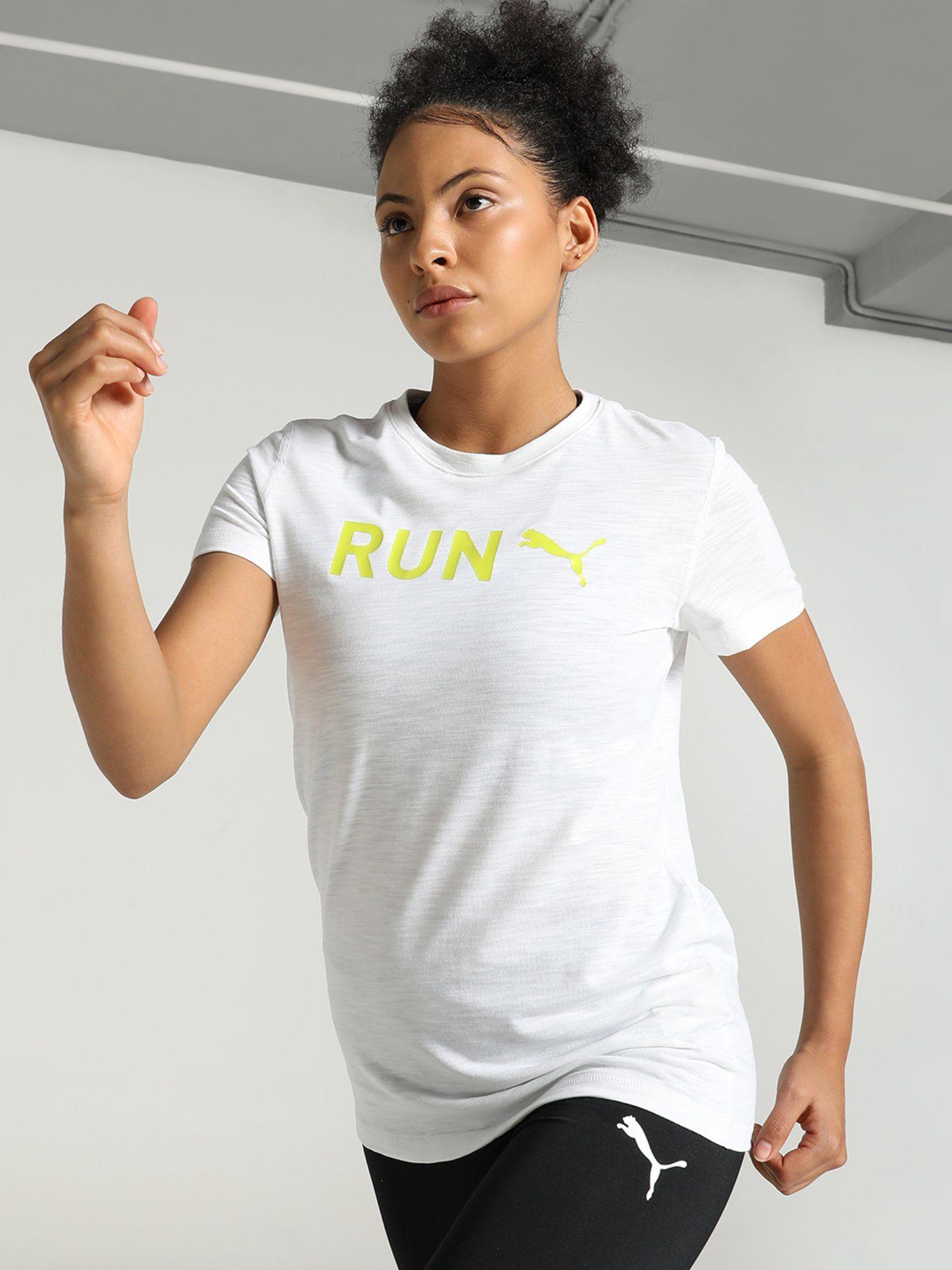 graphic run women's white t-shirt