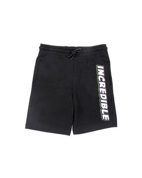graphic shorts with drawstrings