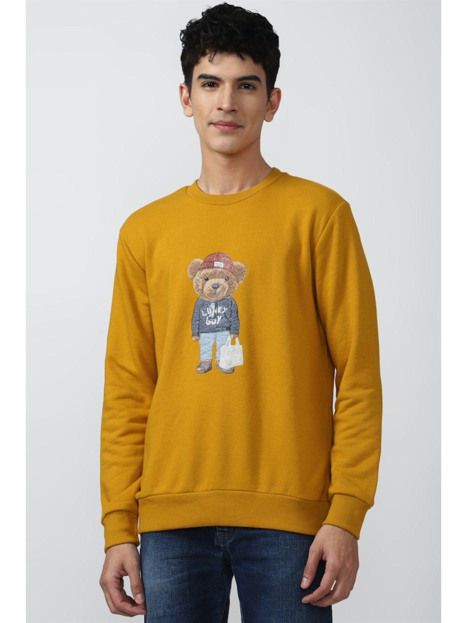 graphic sweatshirt in yellow