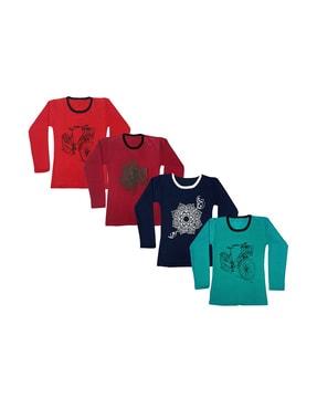 graphic t-shirtpack of 4 printed round-neck t-shirts