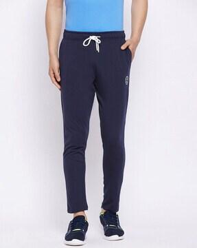 graphic track pants with drawstring waist