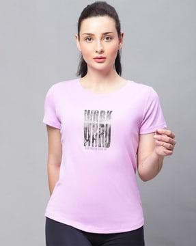 graphic typographic print crew-neck t-shirt