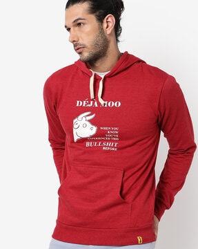 graphics hooded sweatshirt with drawstring