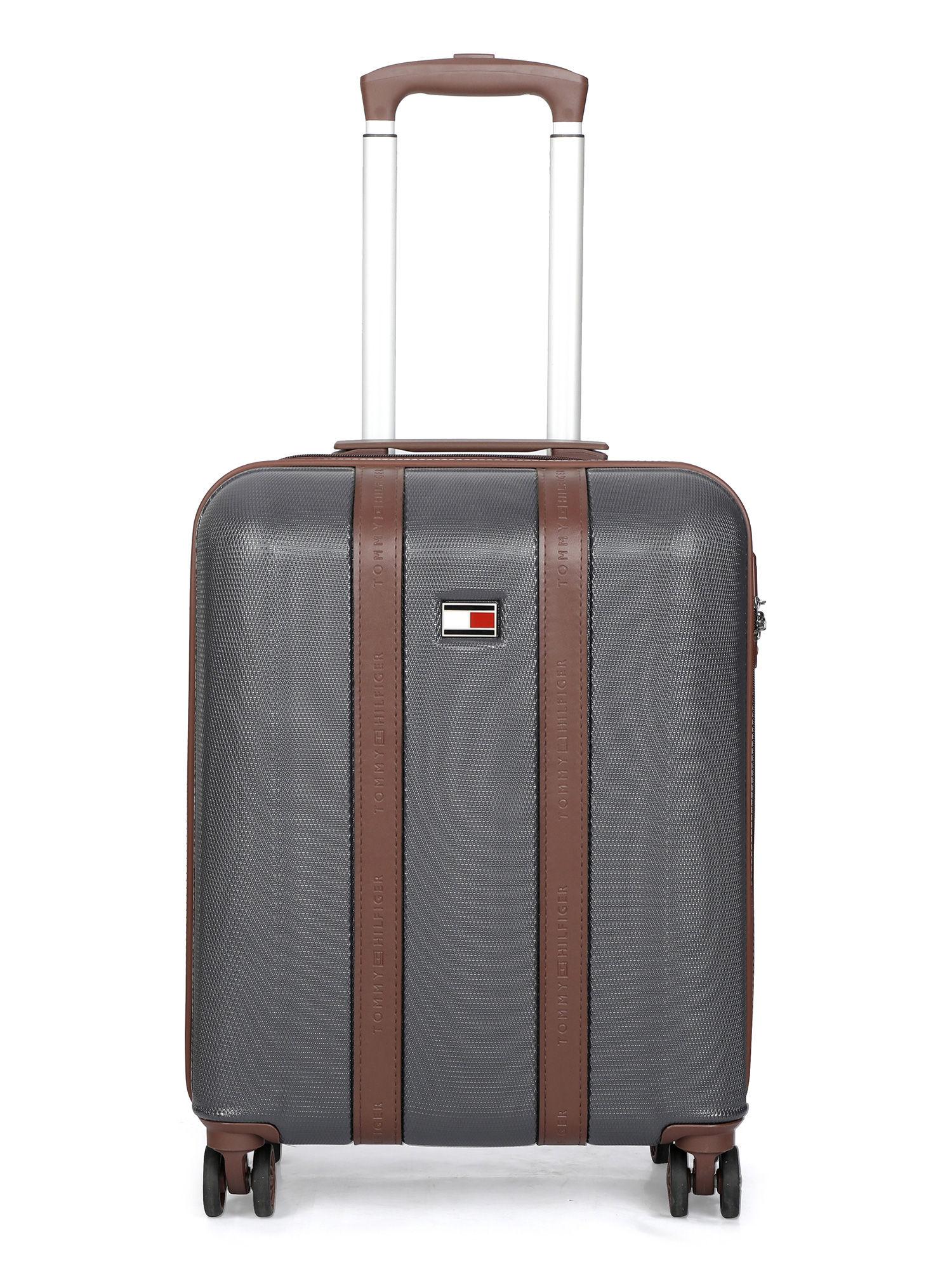 graphite b hard luggage trolley bag textured cargo grey