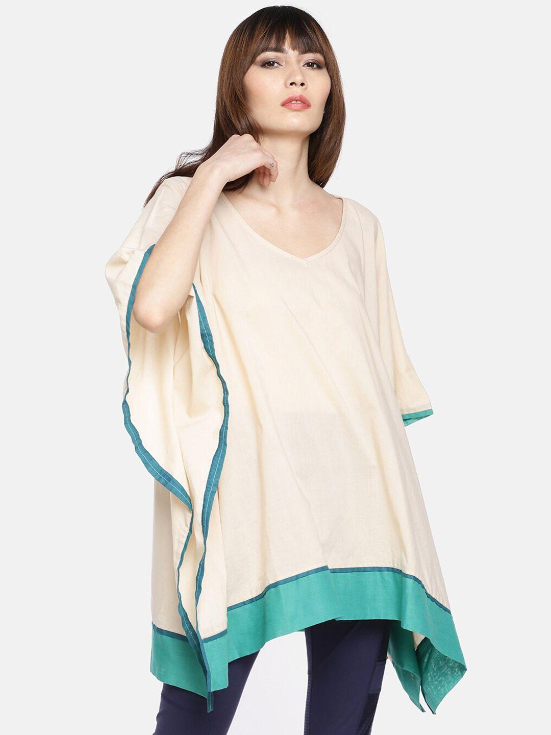 grass by gitika goyal kaftan longline cotton top