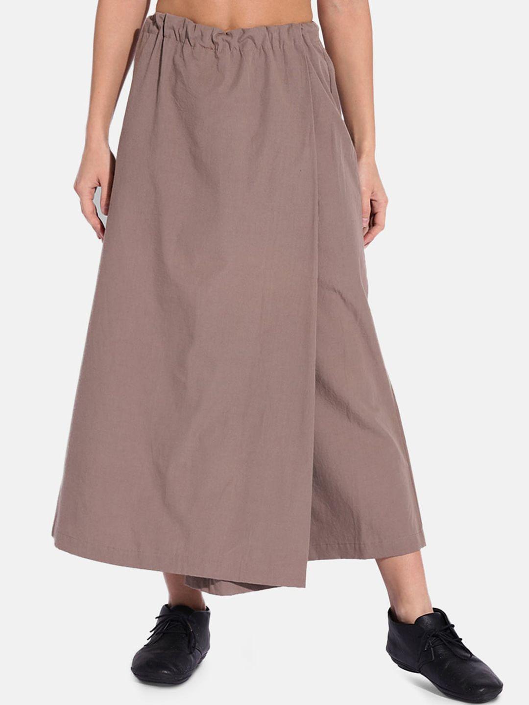 grass by gitika goyal women brown culottes trousers