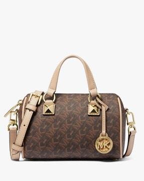 grayson small empire signature logo duffel crossbody bag