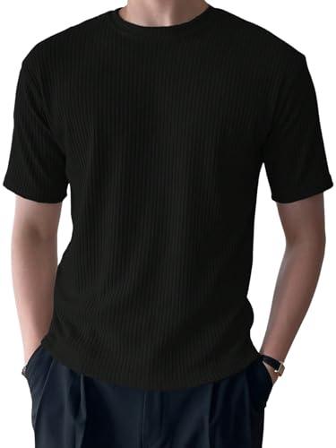 greciilooks men's solid regular fit t-shirt (gl-mt-1080_black 2xl)