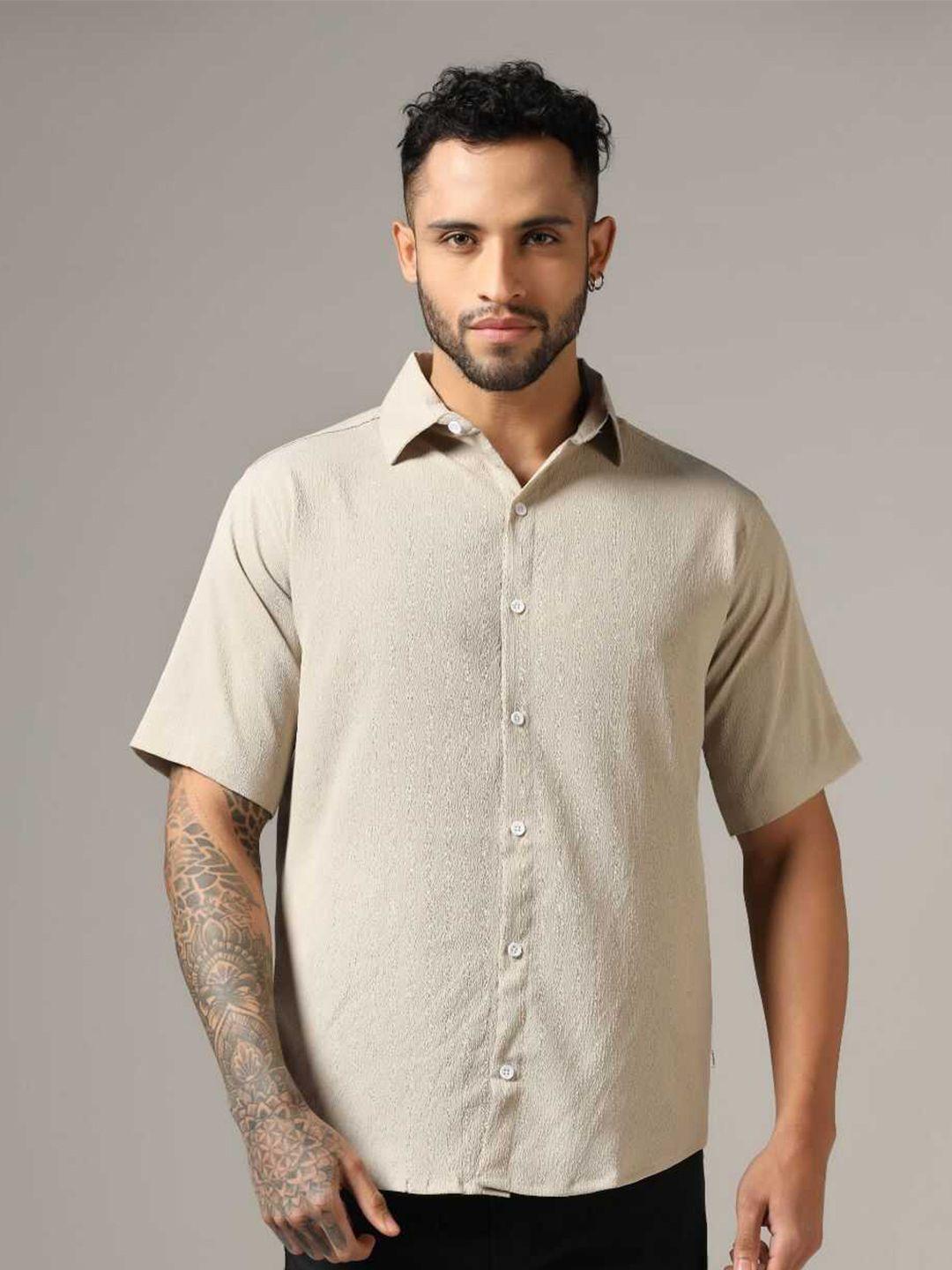 greciilooks men classic opaque casual shirt