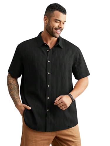 greciilooks mens casual polycotton regular fit shirt (black, small)