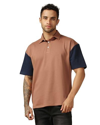 greciilooks oversized polo t shirts for men (gl-mt-1097-l-orange)