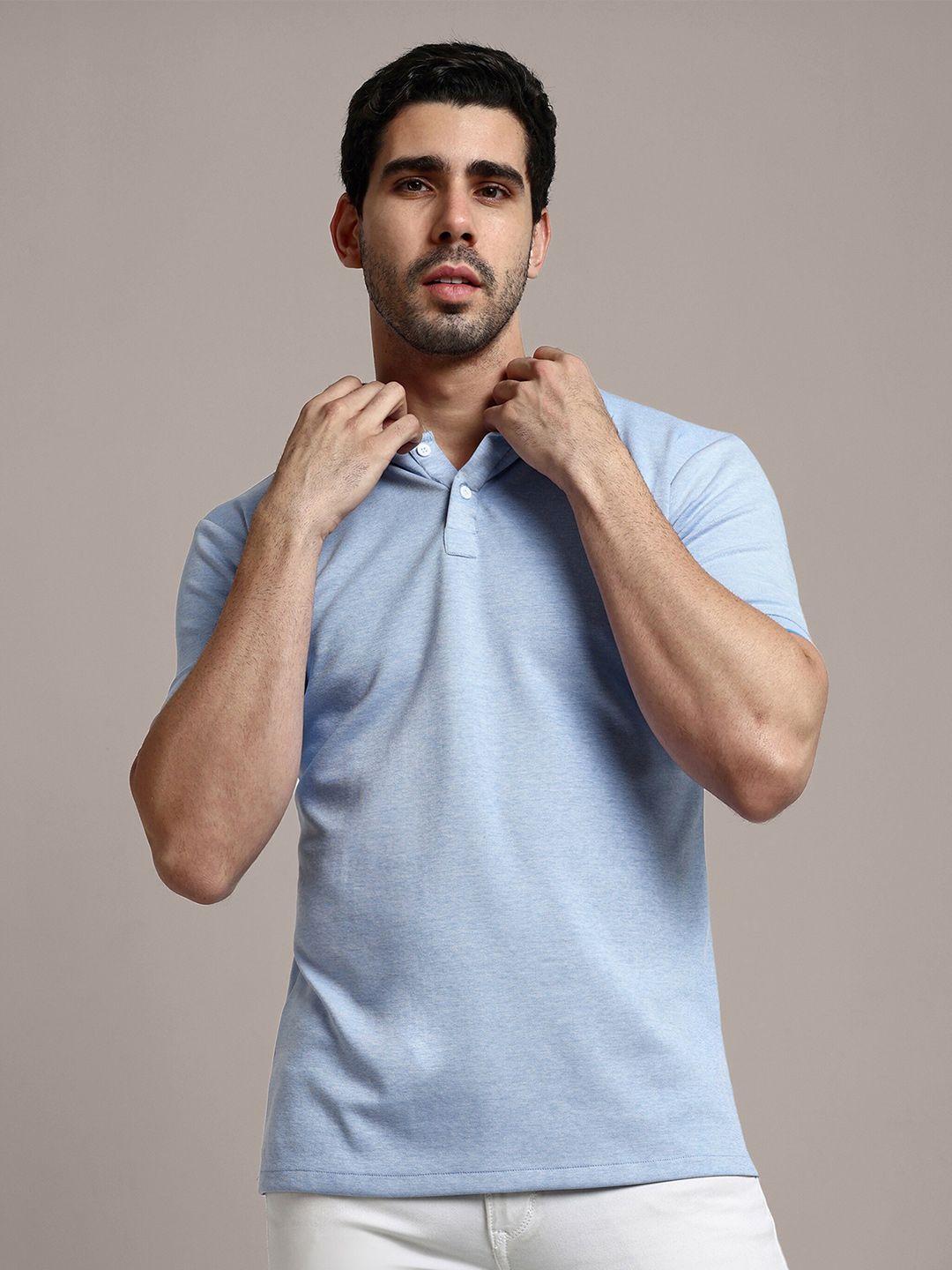 greciilooks polo collar three-quarter sleeves cotton casual t shirt