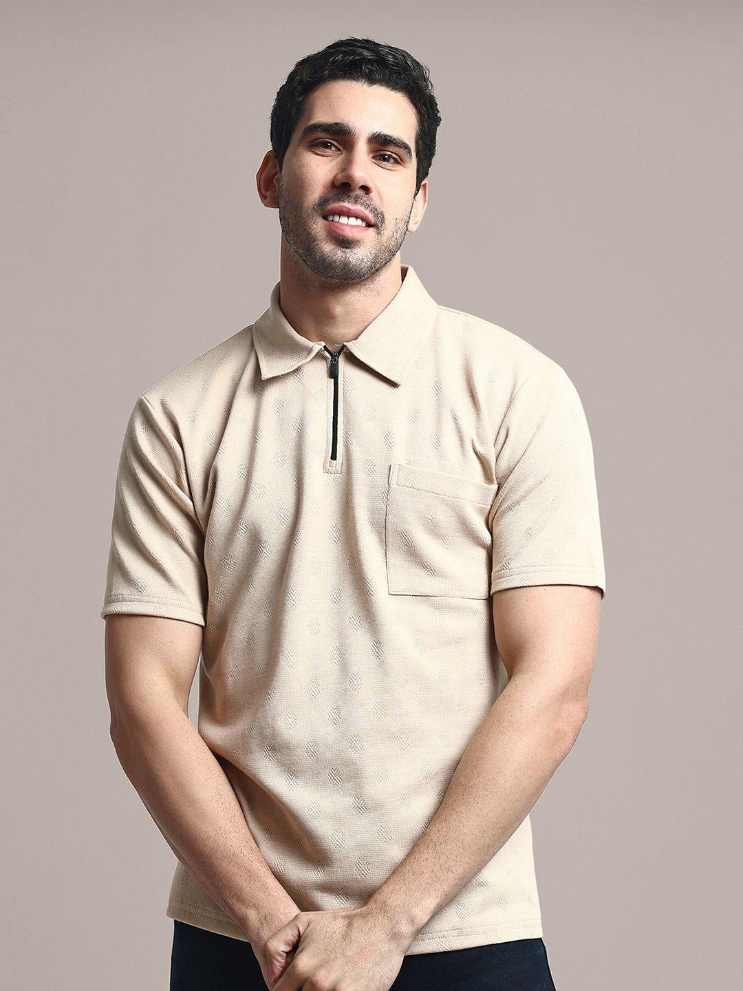 greciilooks polo collar three-quarter sleeves cotton casual t shirt