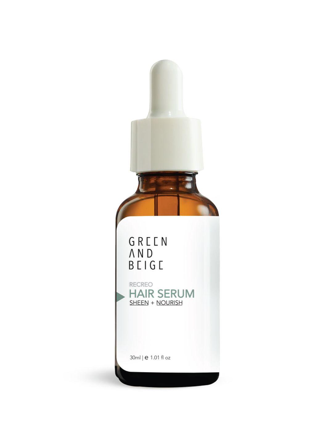 green and beige unisex hair solutions microbiome hair serum- 30 ml