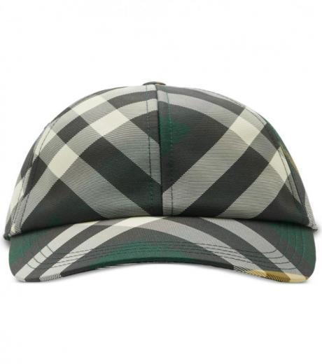 green checked hat