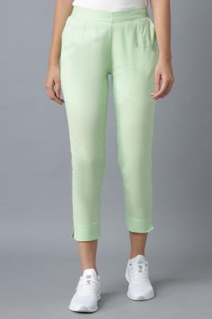 green cotton trouser