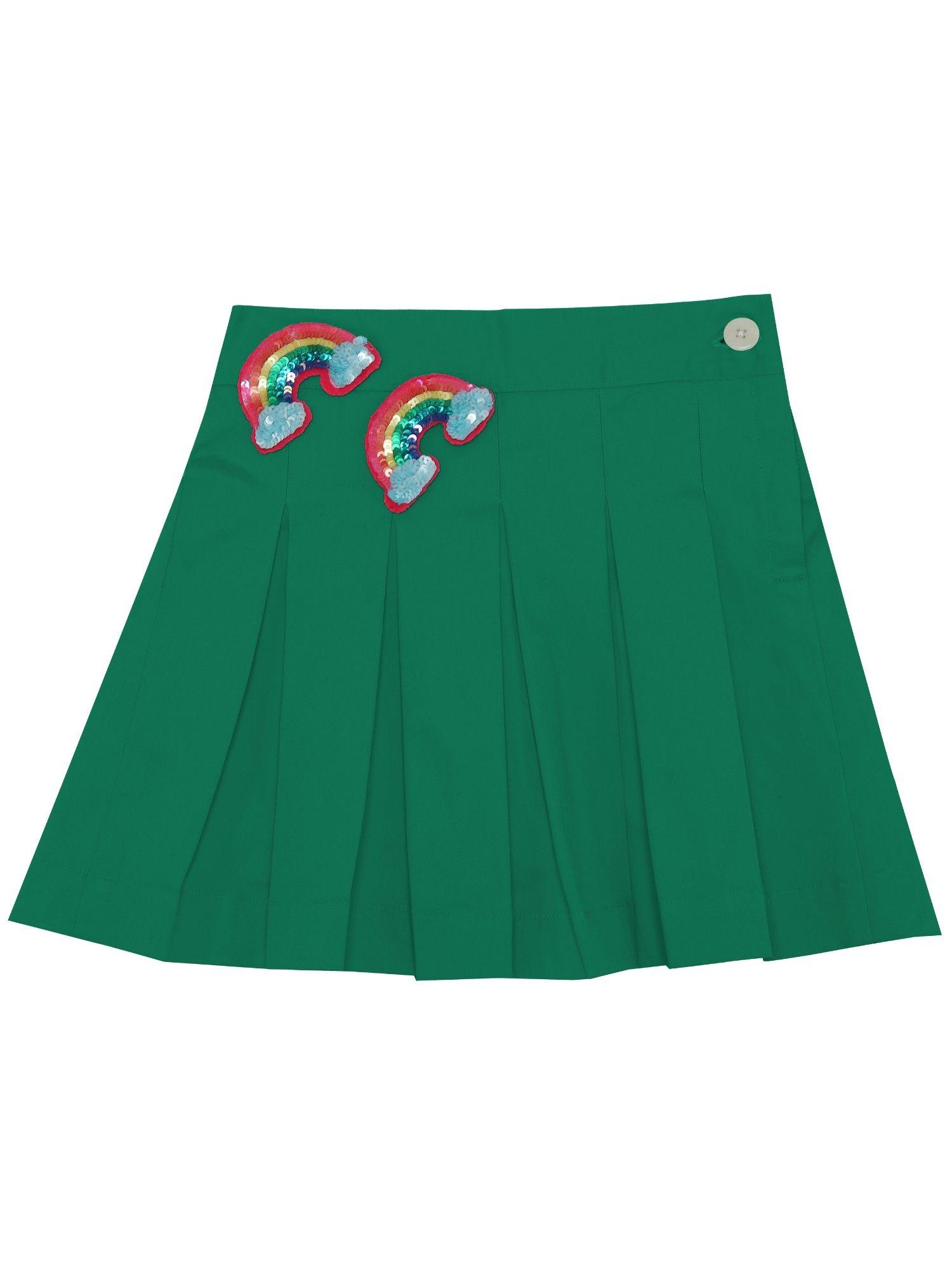 green embellished alice skirt