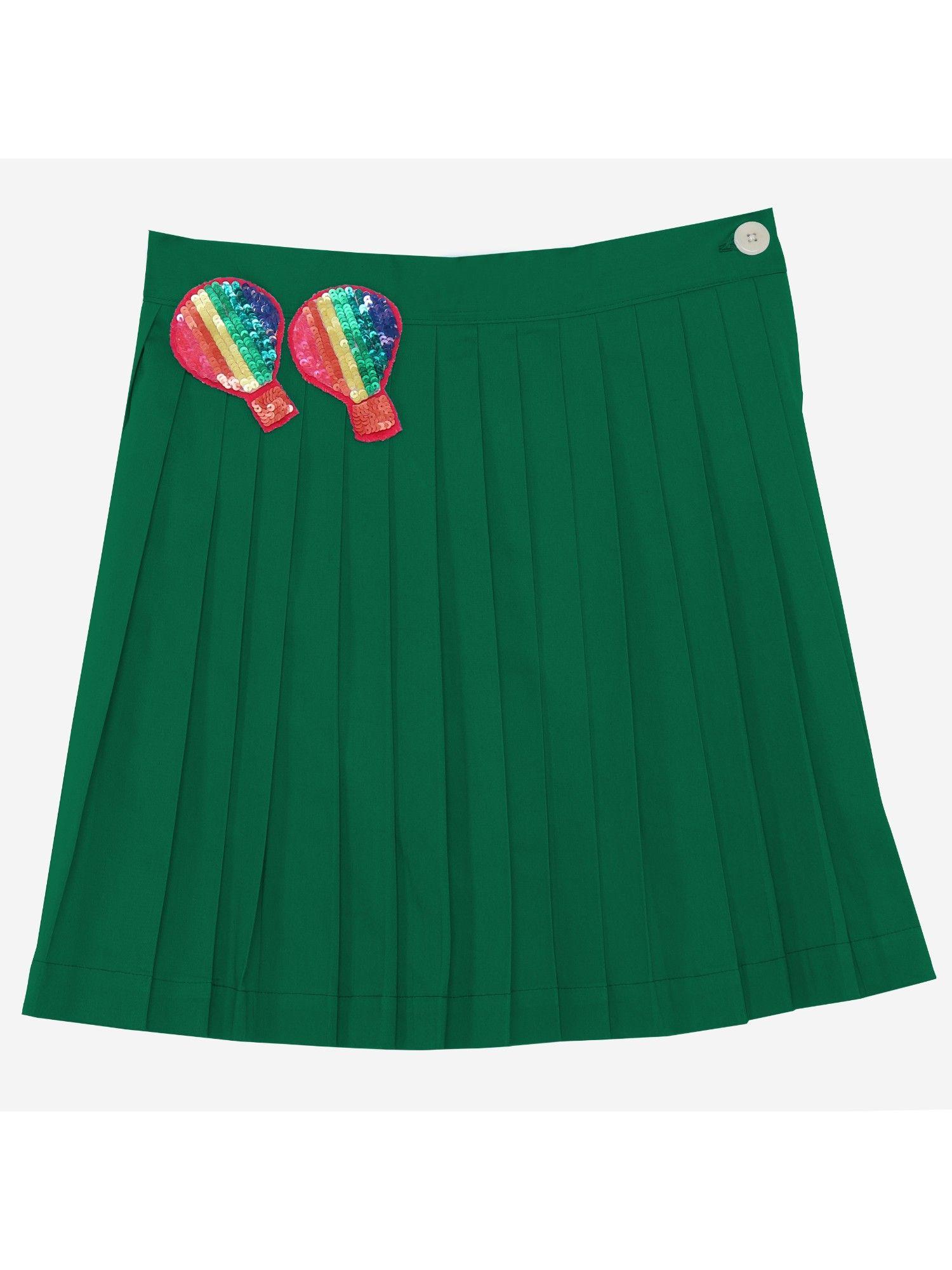 green embellished madeline skirt
