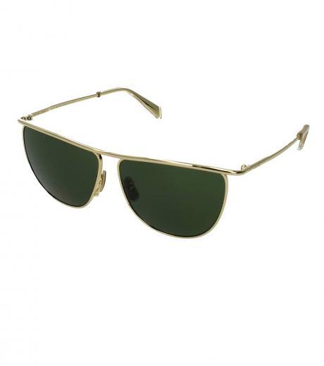 green gold pilot sunglasses