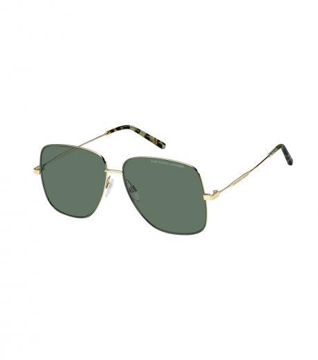 green gradient square sunglasses