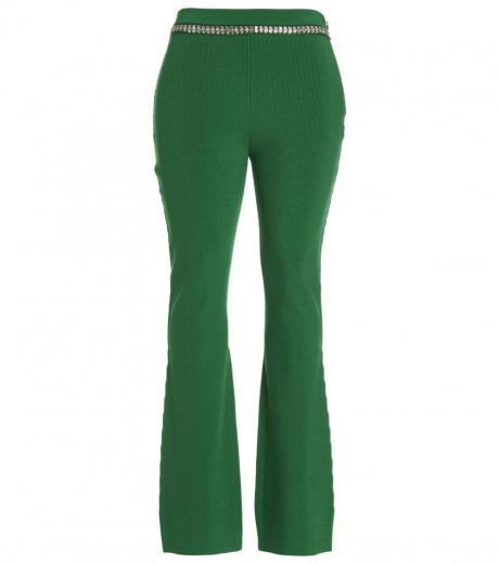 green jewel ribbed pants