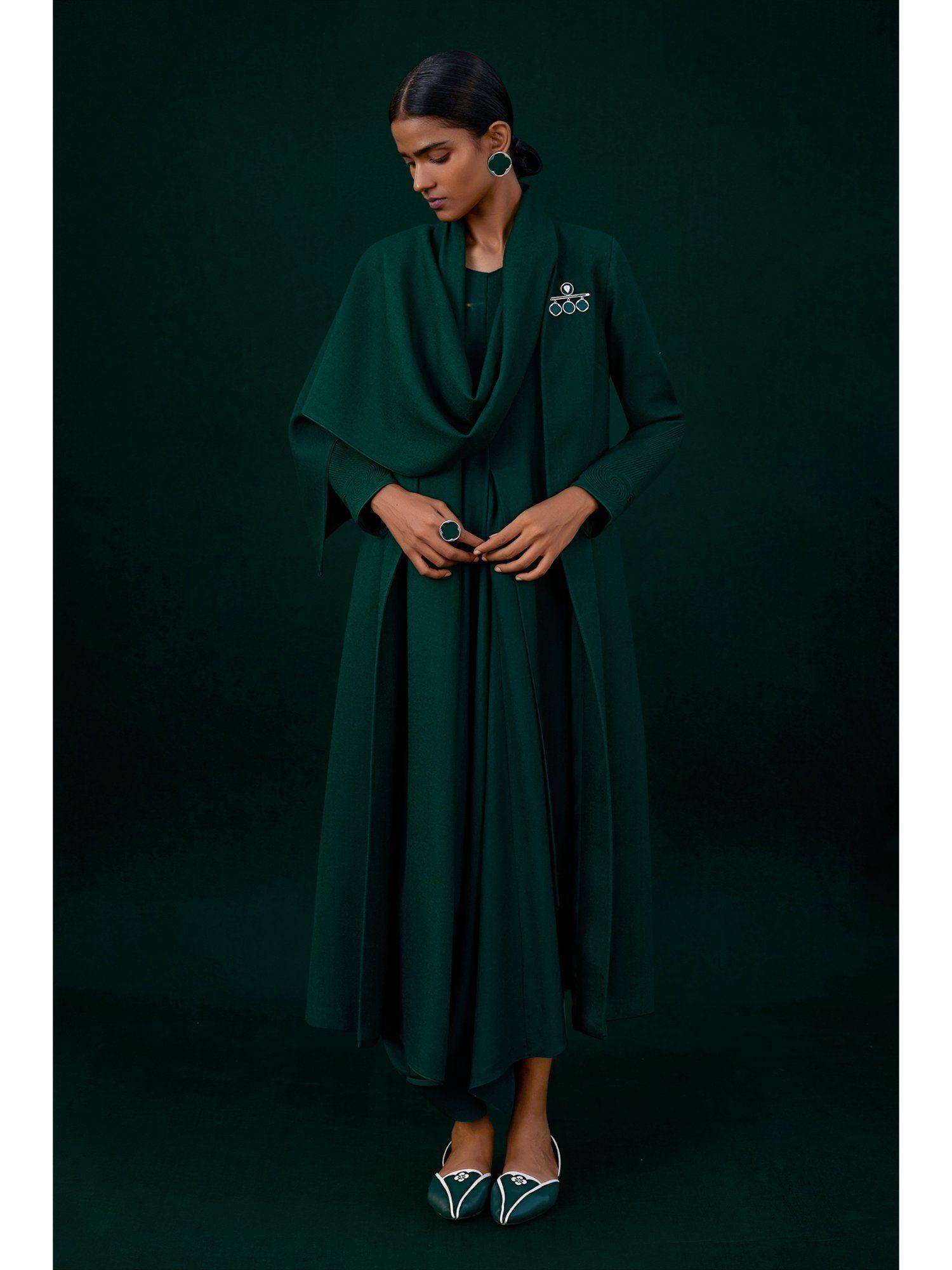 green keisha coat