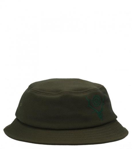 green logo embroidery bucket hat