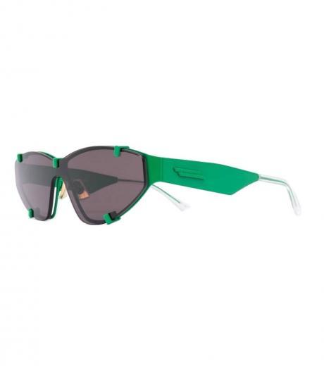 green logo-plaque tinted sunglasses