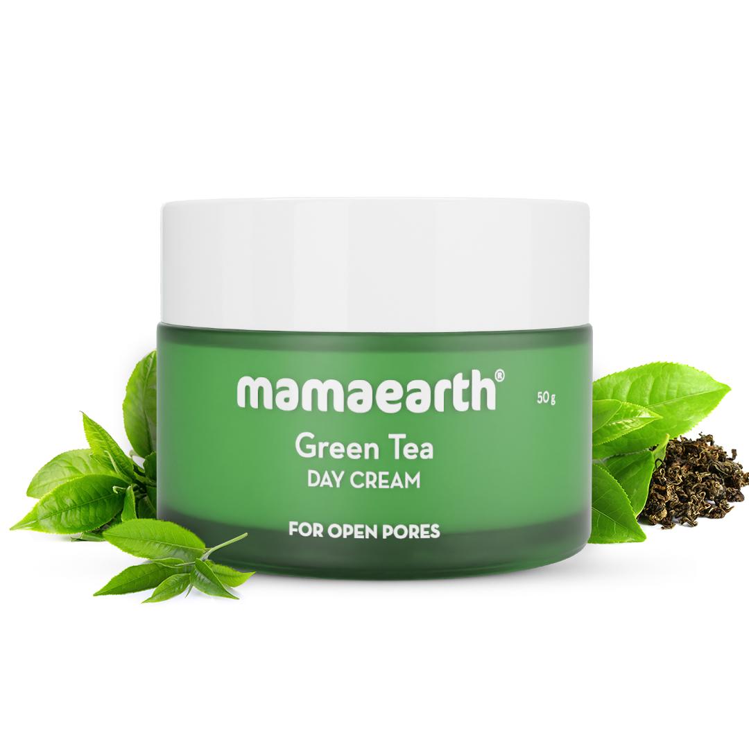 green tea day cream with green tea & collagen for open pores - 50 g