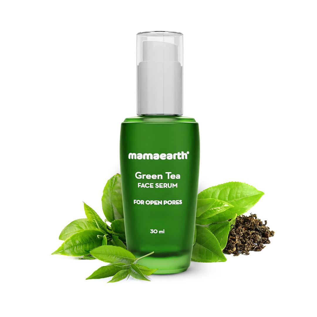 green tea face serum with green tea & collagen for open pores - 30 ml