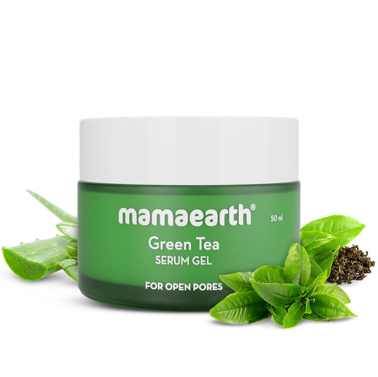 green tea serum gel with green tea & collagen for open pores - 50 ml