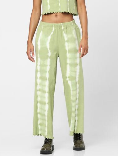 green tie-dye co-ord pants