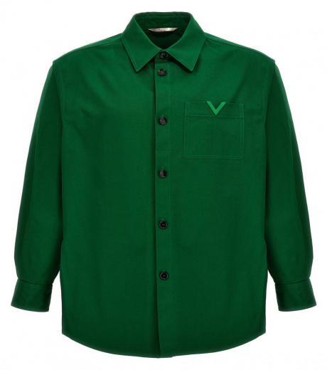 green vlogo overshirt