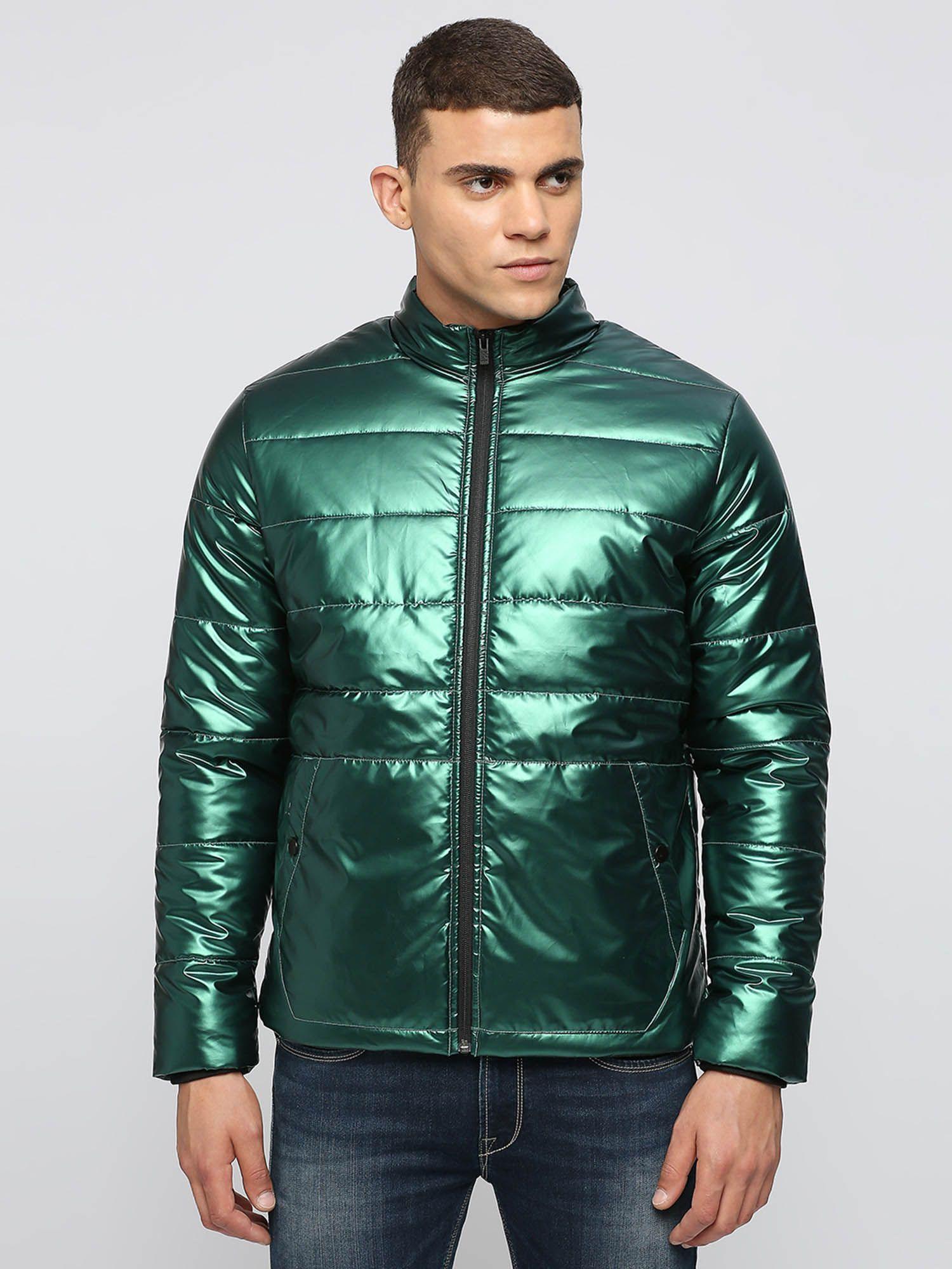 green wadded kamachi fit jacket