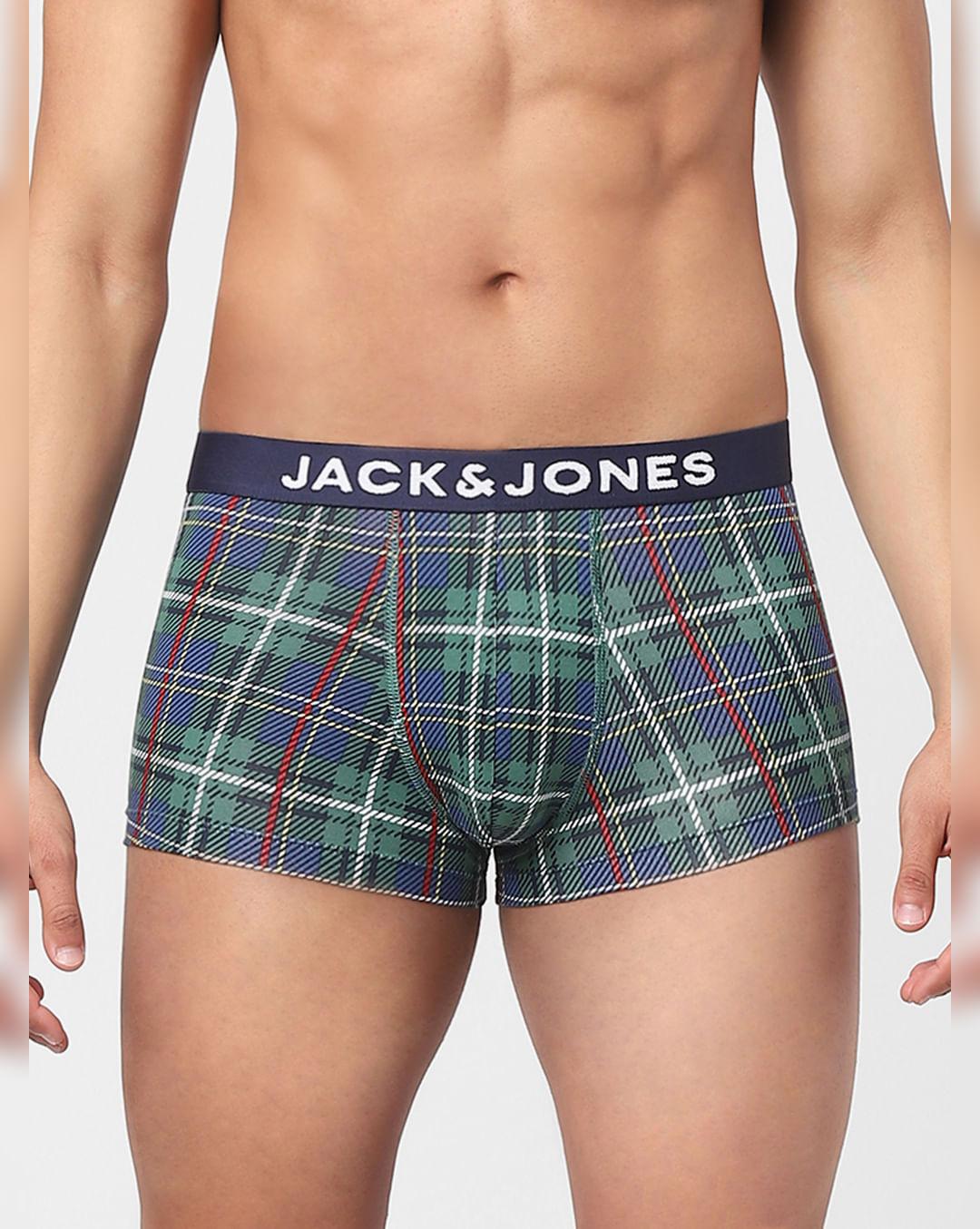 green & red check trunks - pack of 2