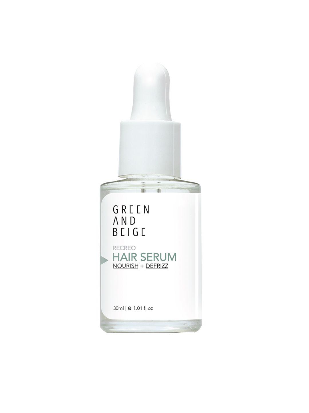 green and beige recreo hair serum to nourish & defrizz - 30 ml