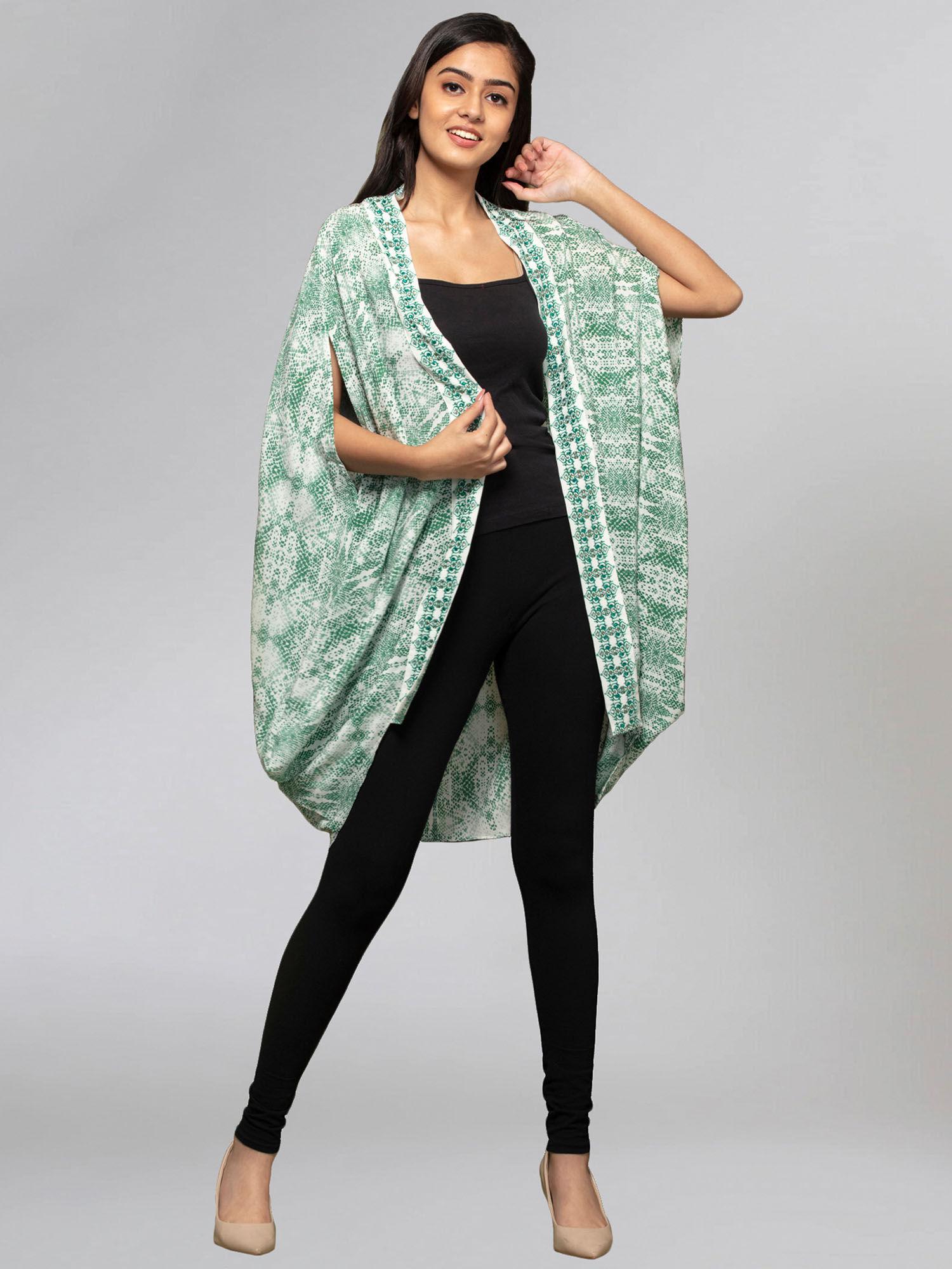 green animal print cape