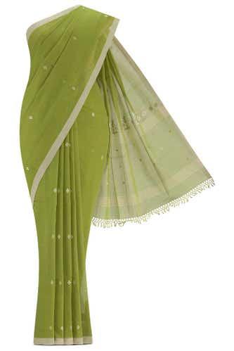 green bengal cotton saree