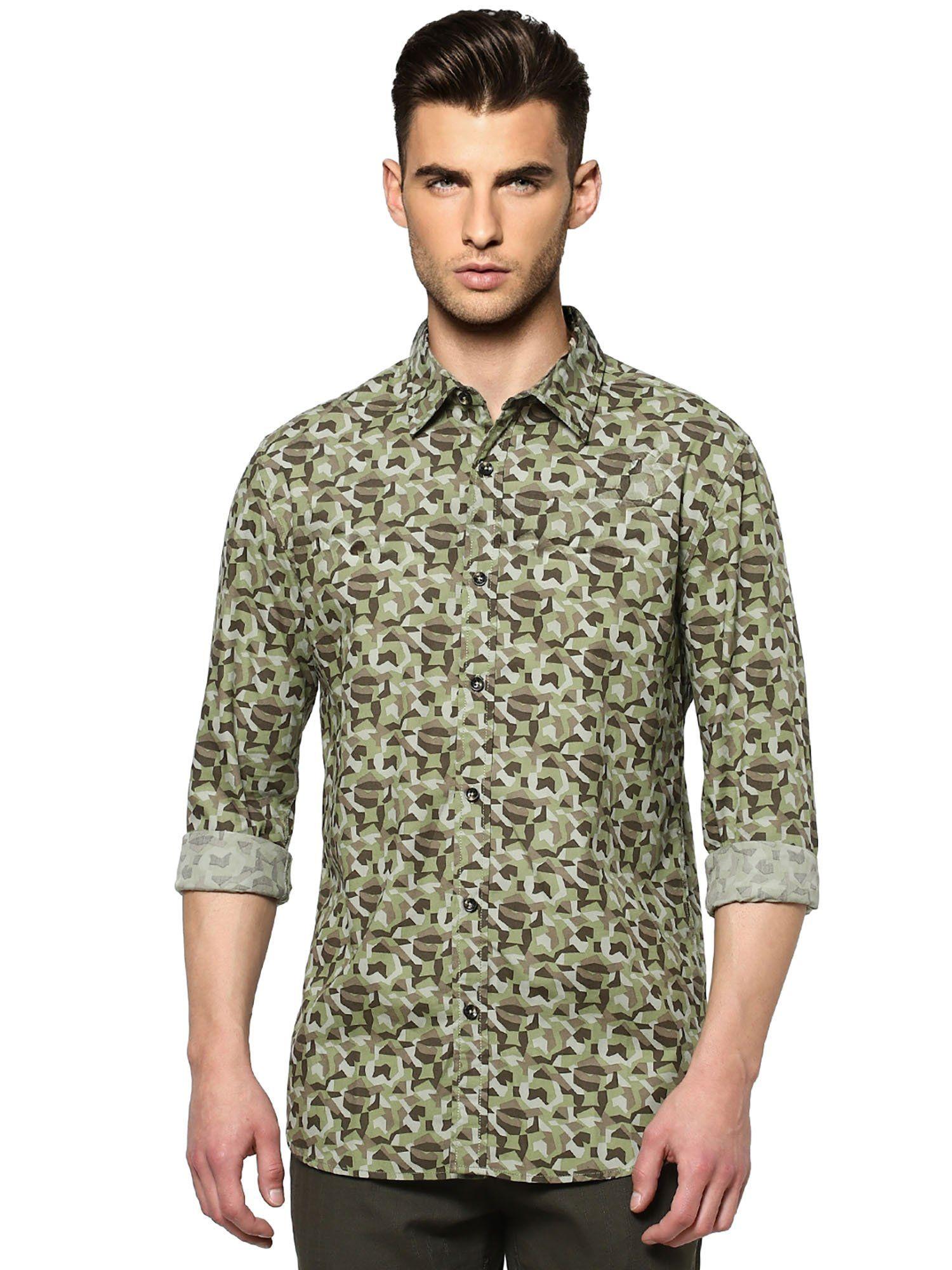 green camo full sleeves shirt