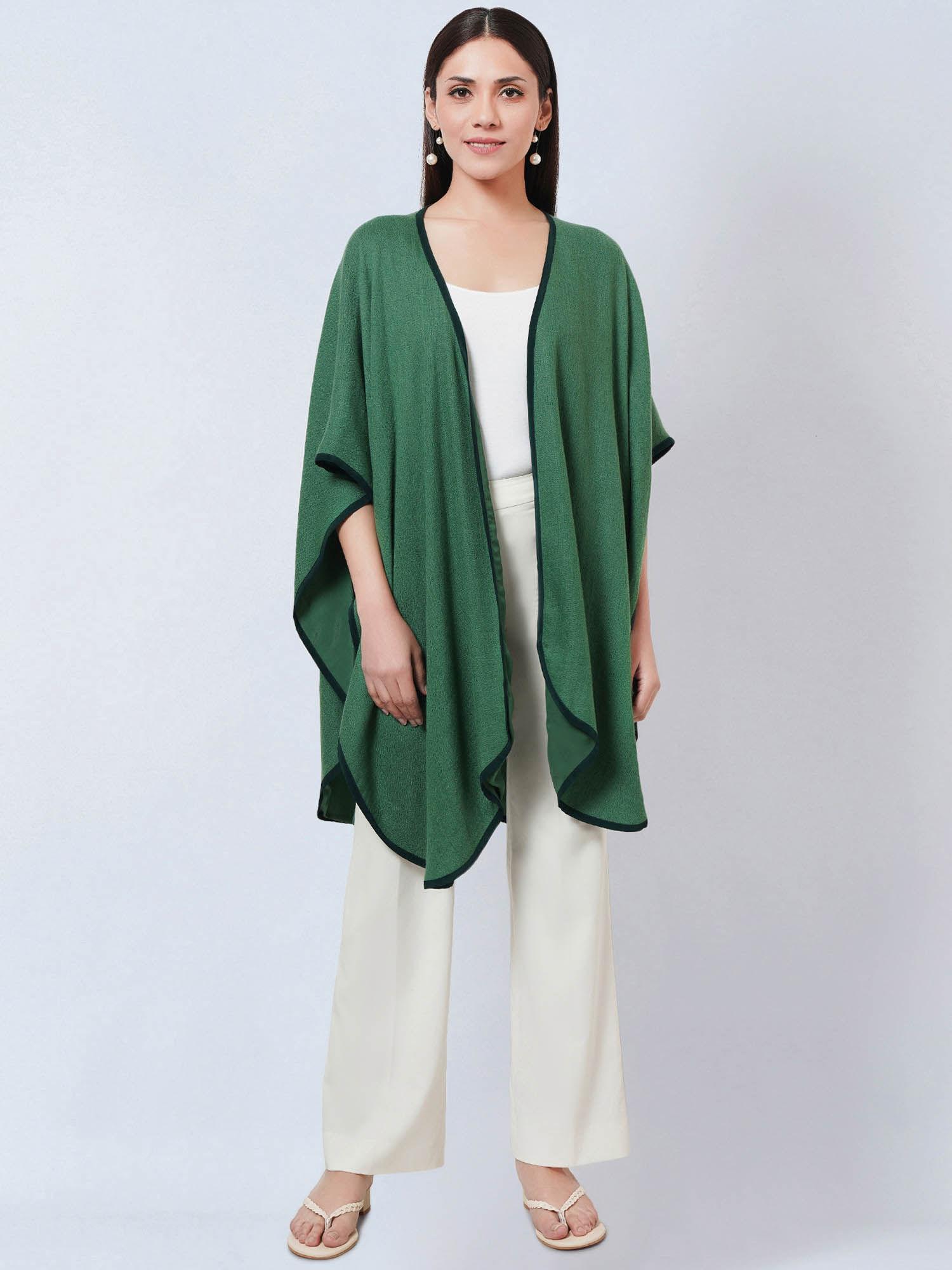 green cashmere jacket