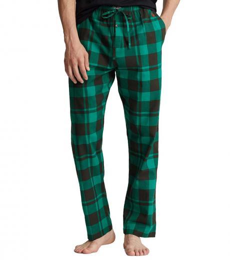 green check pajama pants