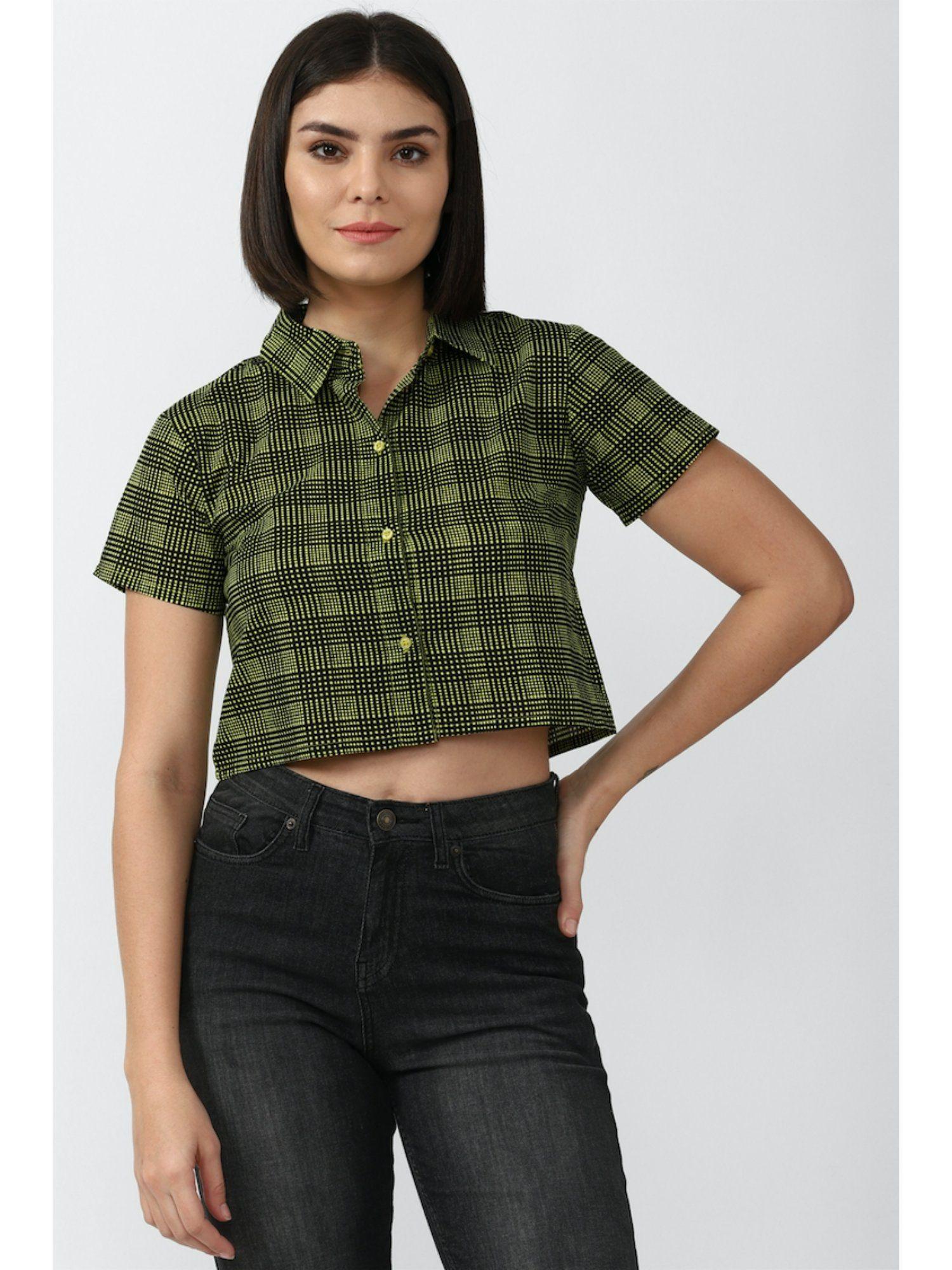 green check shirt