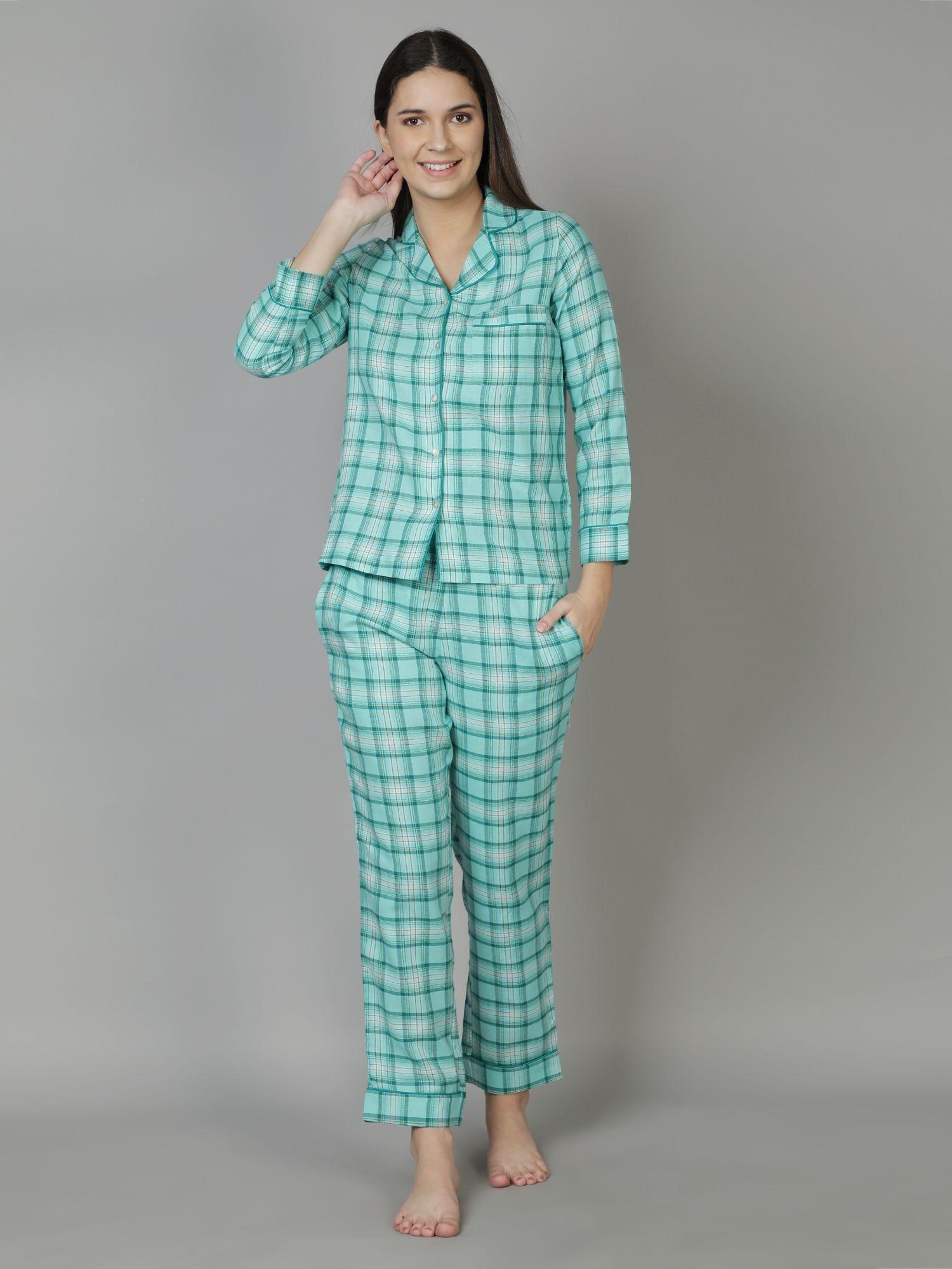 green checkered pyjama (set of 2)