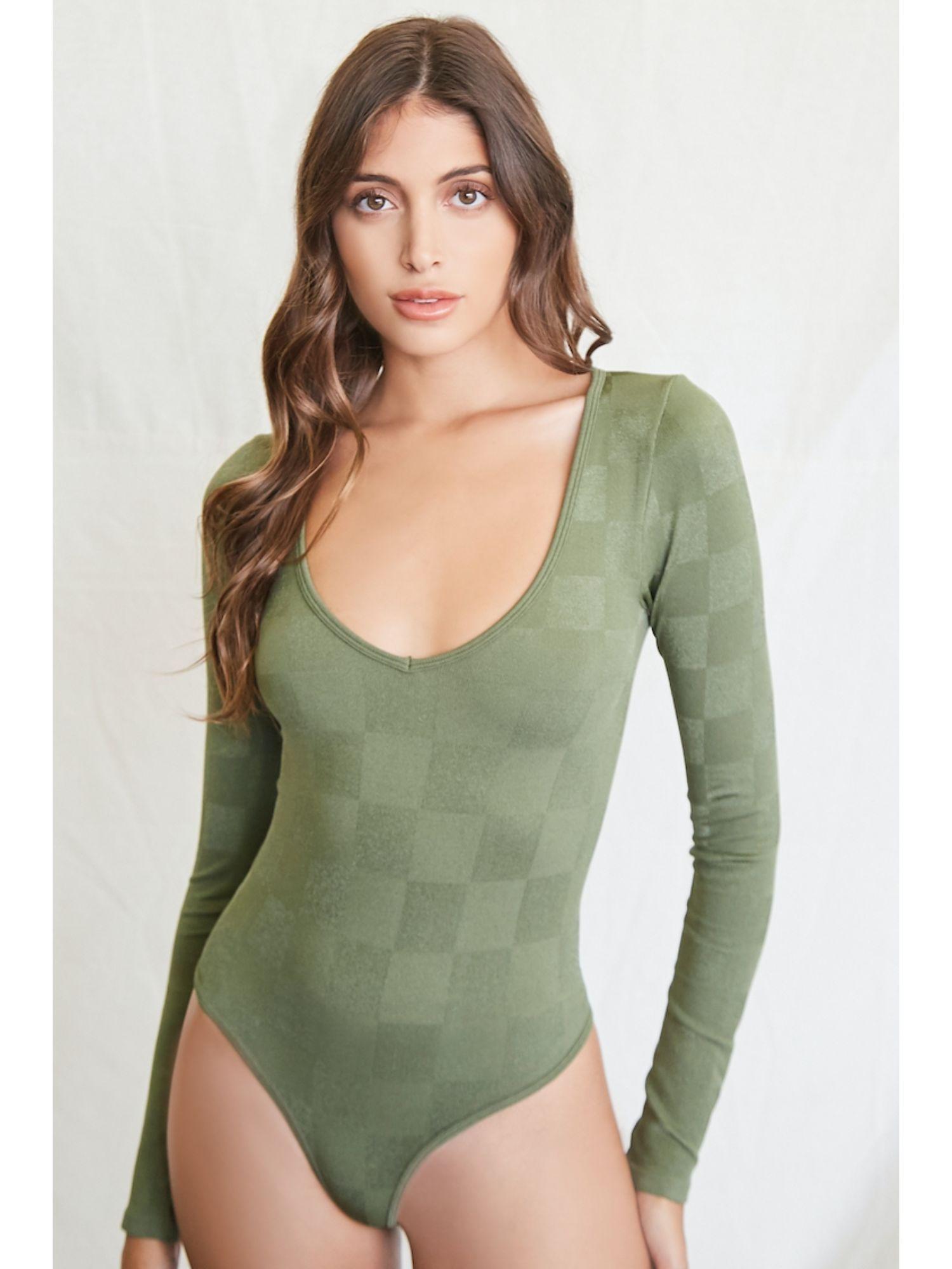 green checks bodysuit