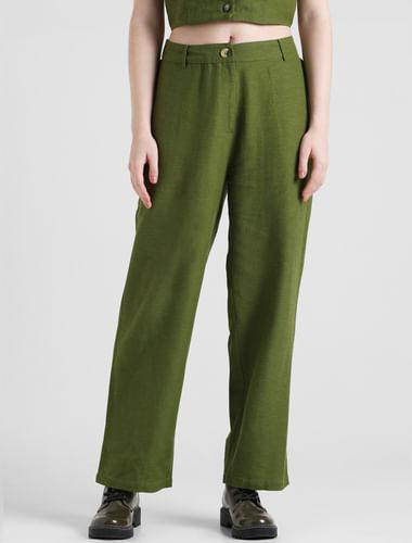 green co-ord set pants