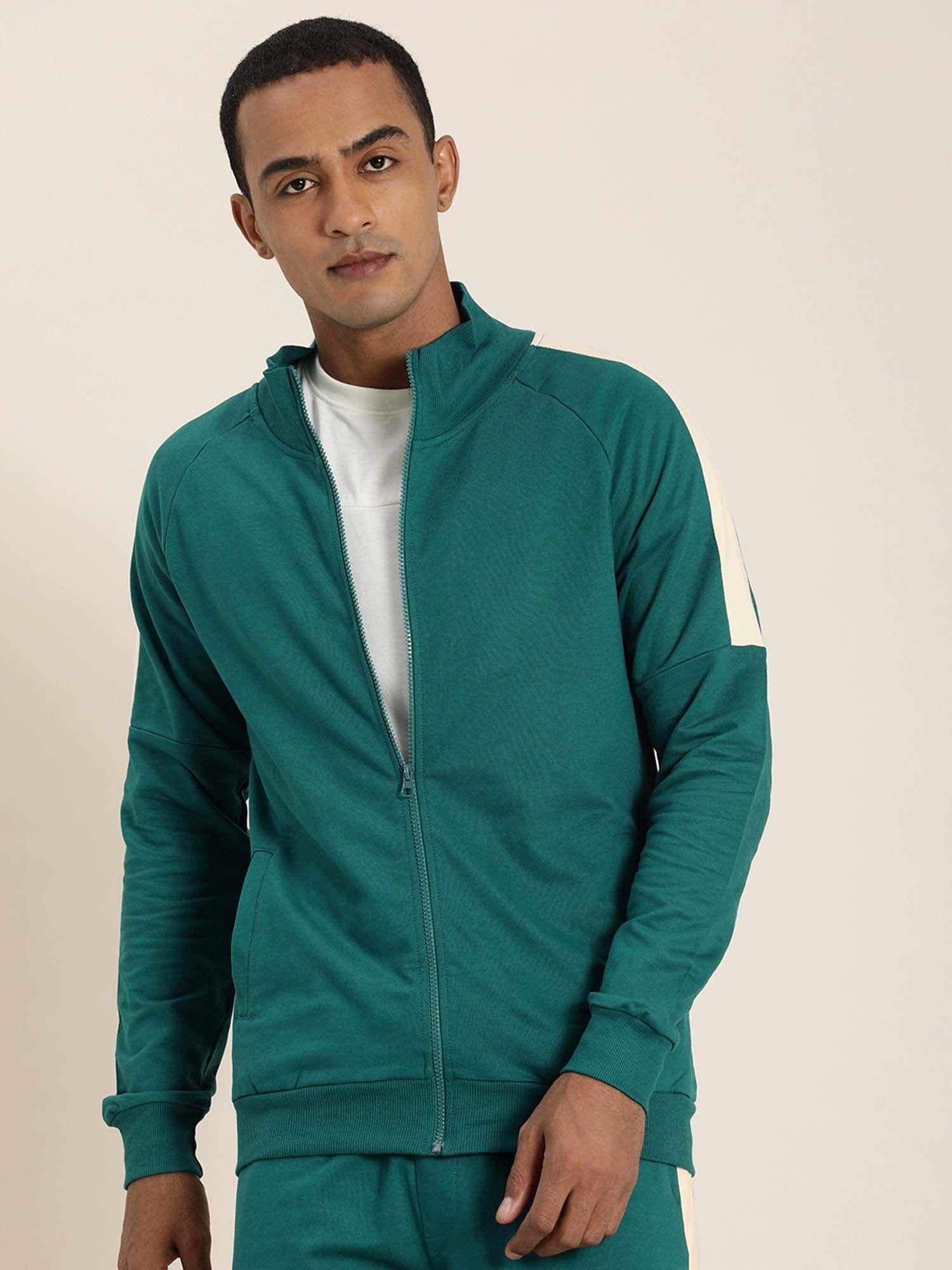 green colourblocked sweatshirt