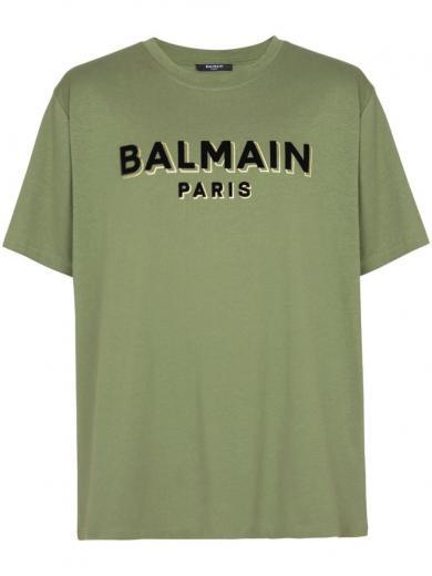 green cotton t-shirt with logo